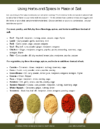 Using Herbs and Spices in Place of Salt